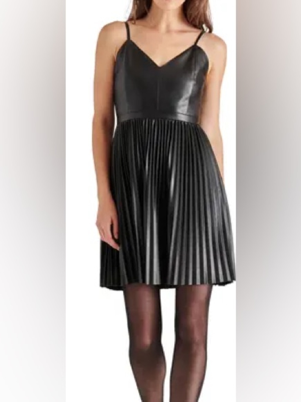 Steve Madden Black Pleated Mini Skirt